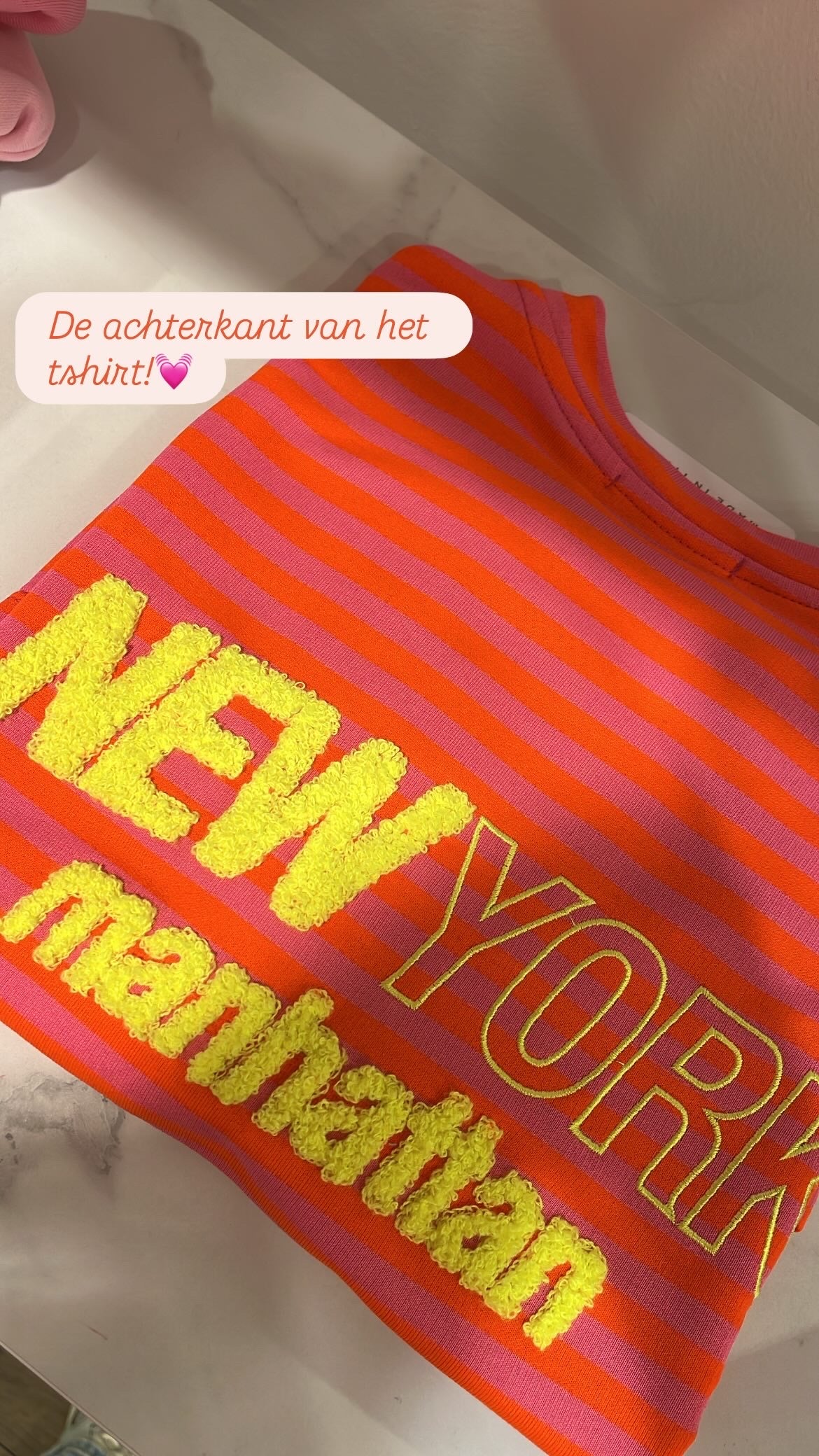 Tshirt New York Koraal