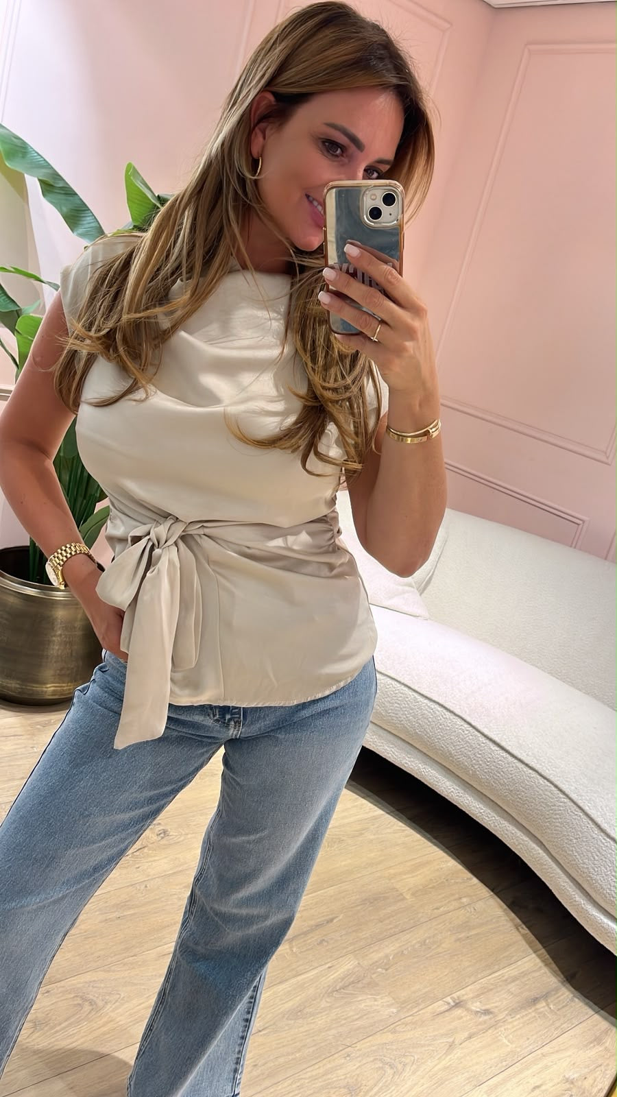 Strik Top - beige
