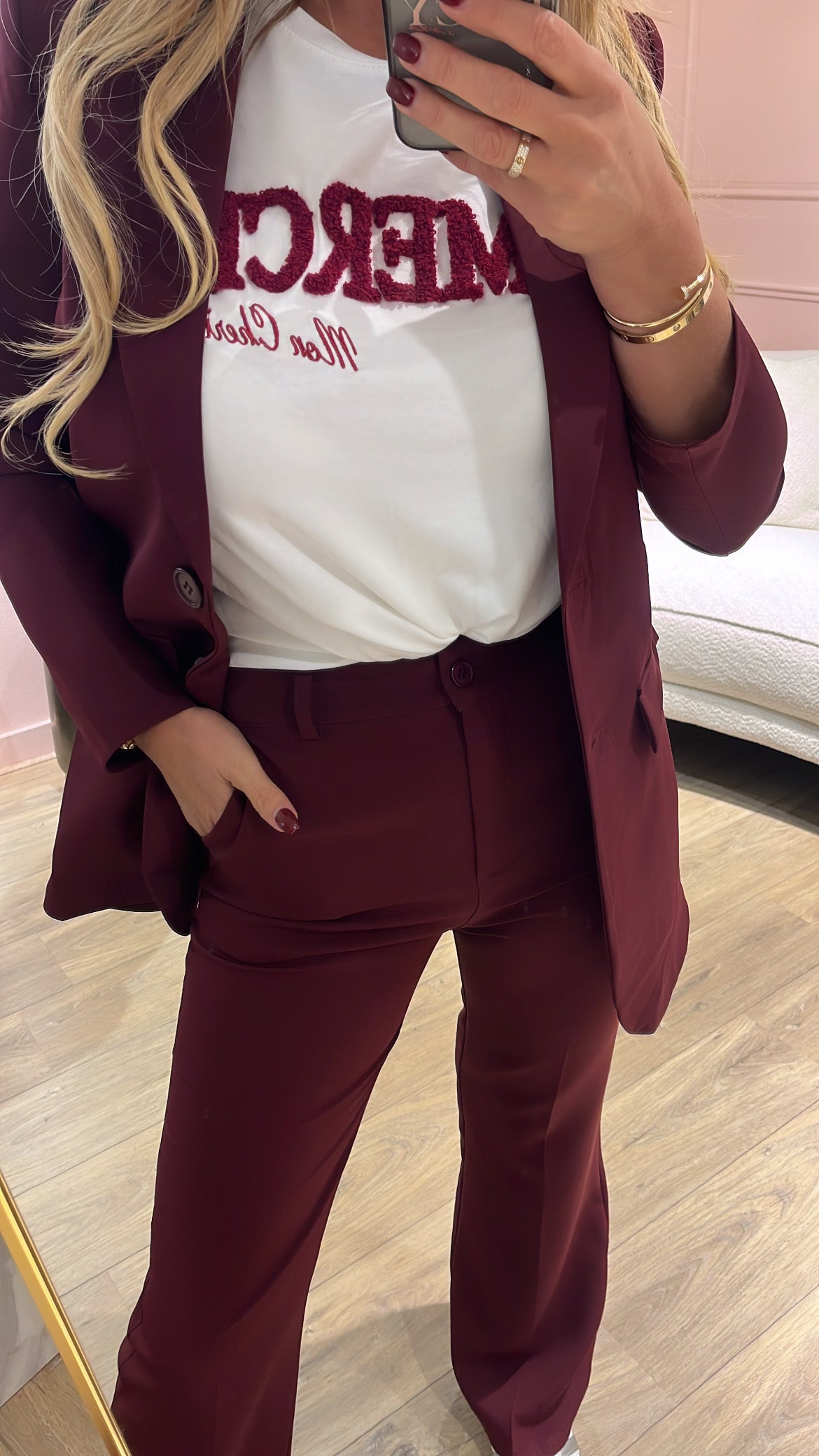 Pantalon Broek Lillian Bordeaux