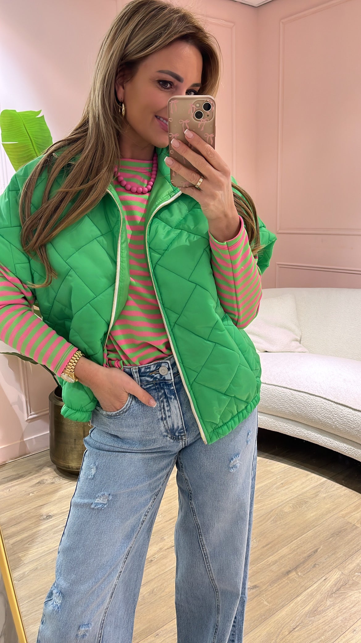 Bodywarmer Olivia Gucci Groen