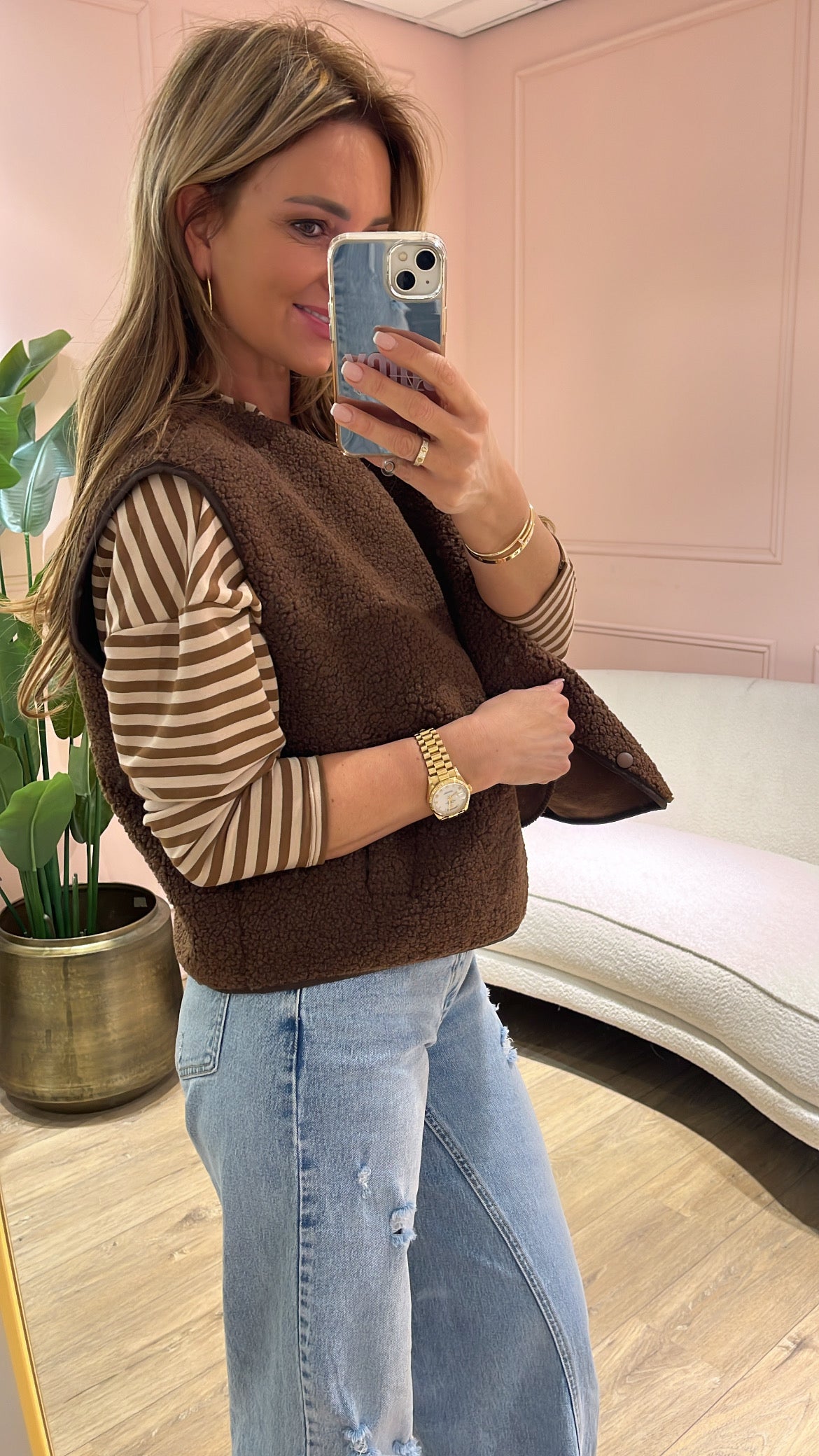 Tshirt Tess Bruin Creme