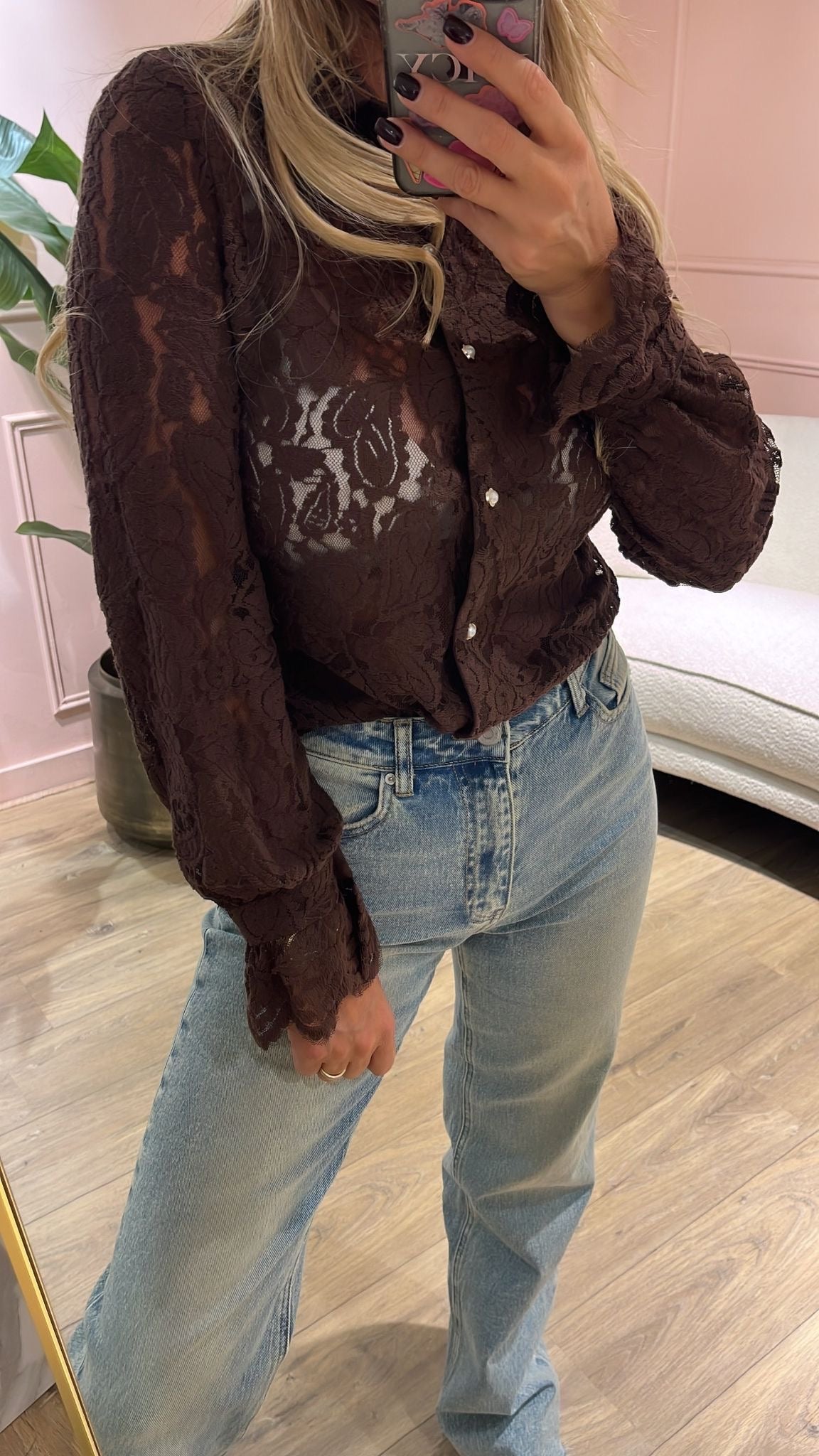 Belle Blouse - Brown