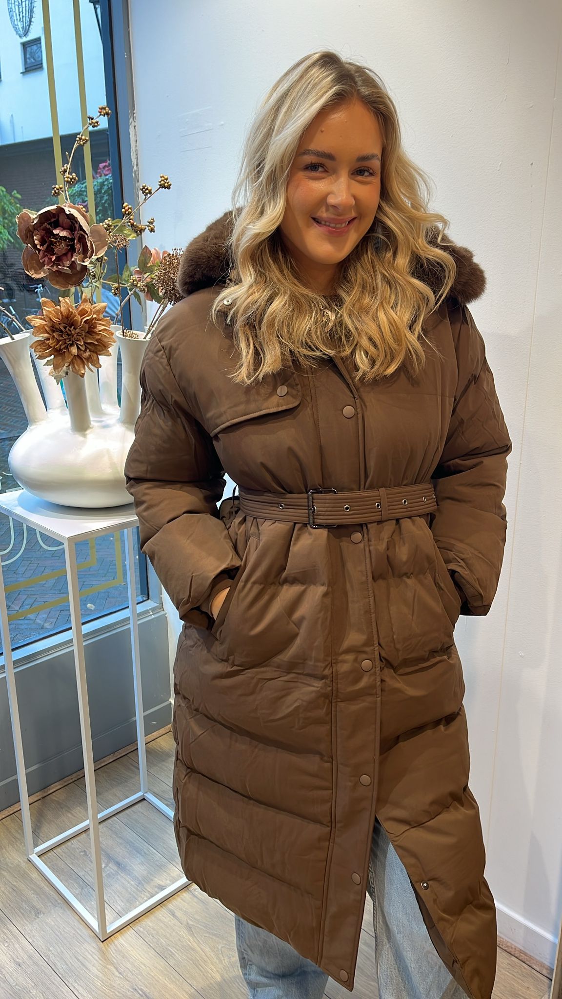 Puffer Coat – Brown