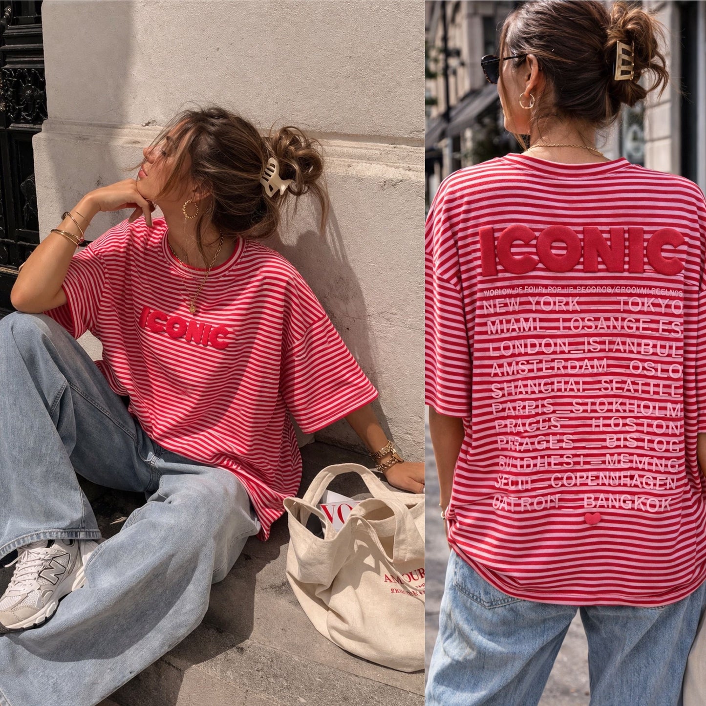 Iconic Tshirt Roze Rood