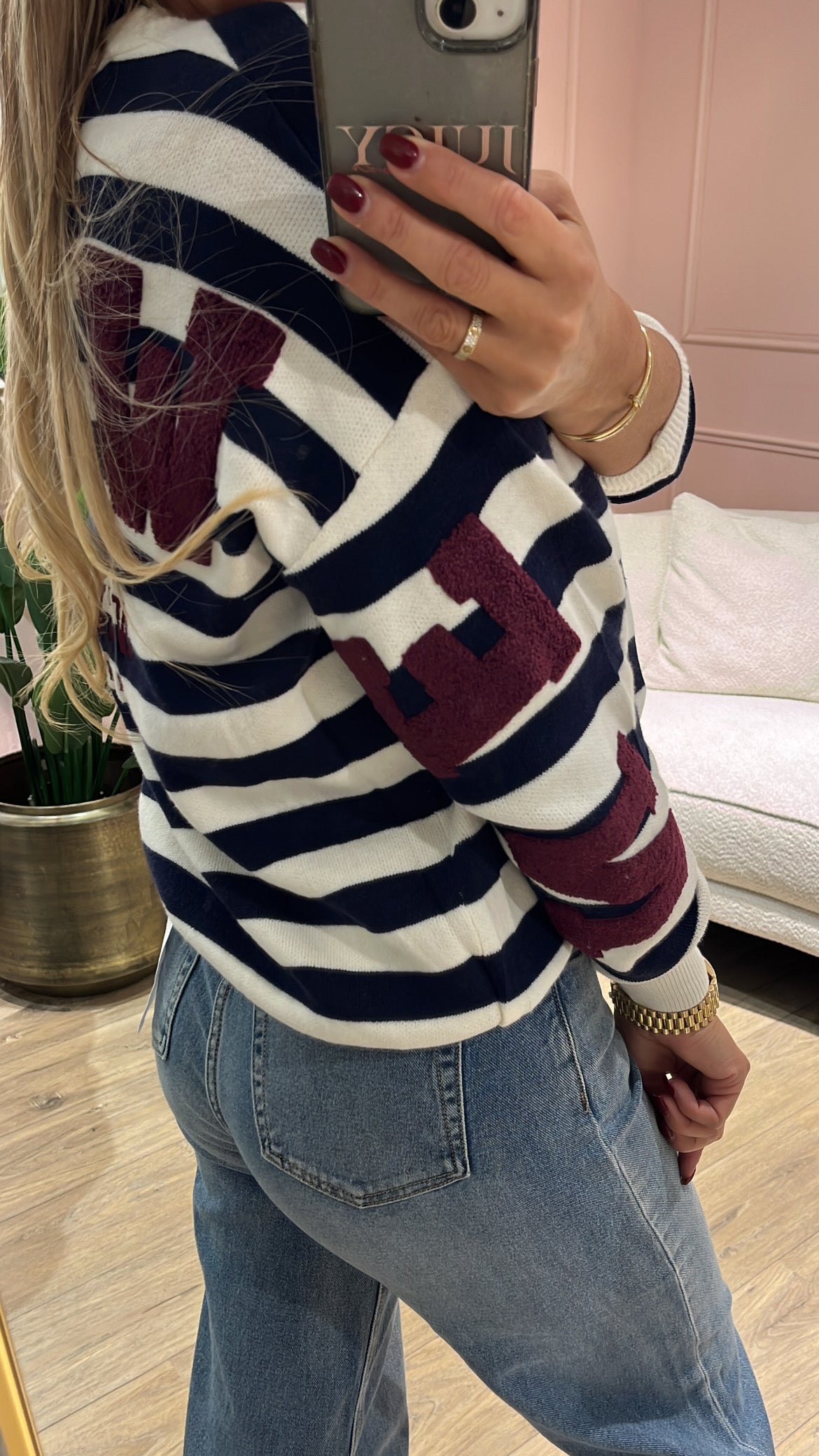 Trui New York Blaw Creme