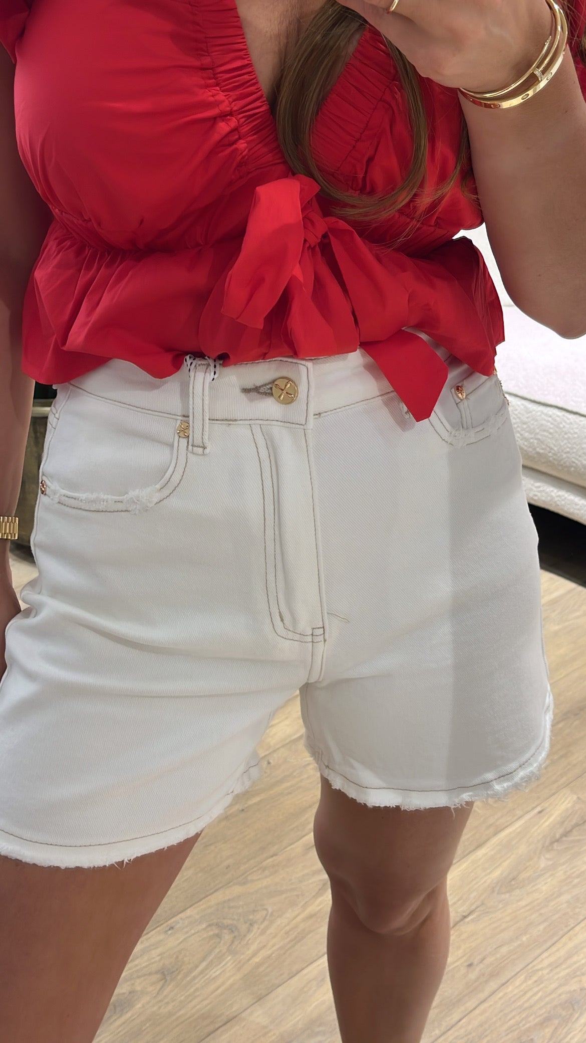 Short Queen Hearts Gold Wit