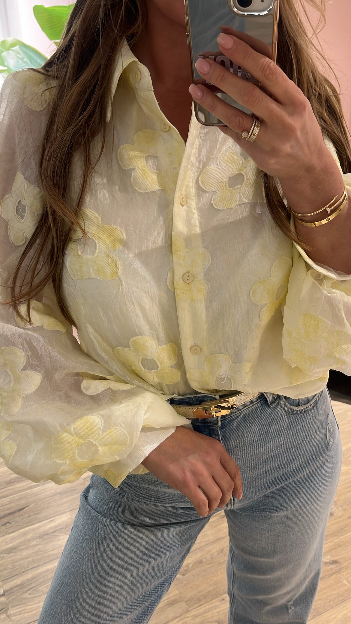 Blouse Lente Geel