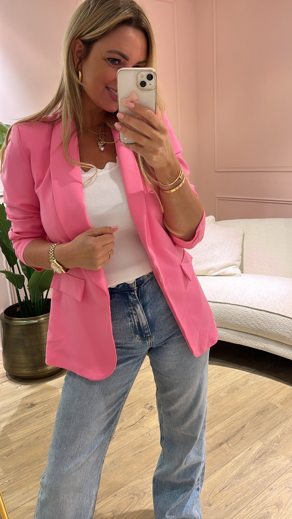 SALE!! Blazer Fleur Bubblegum Roze