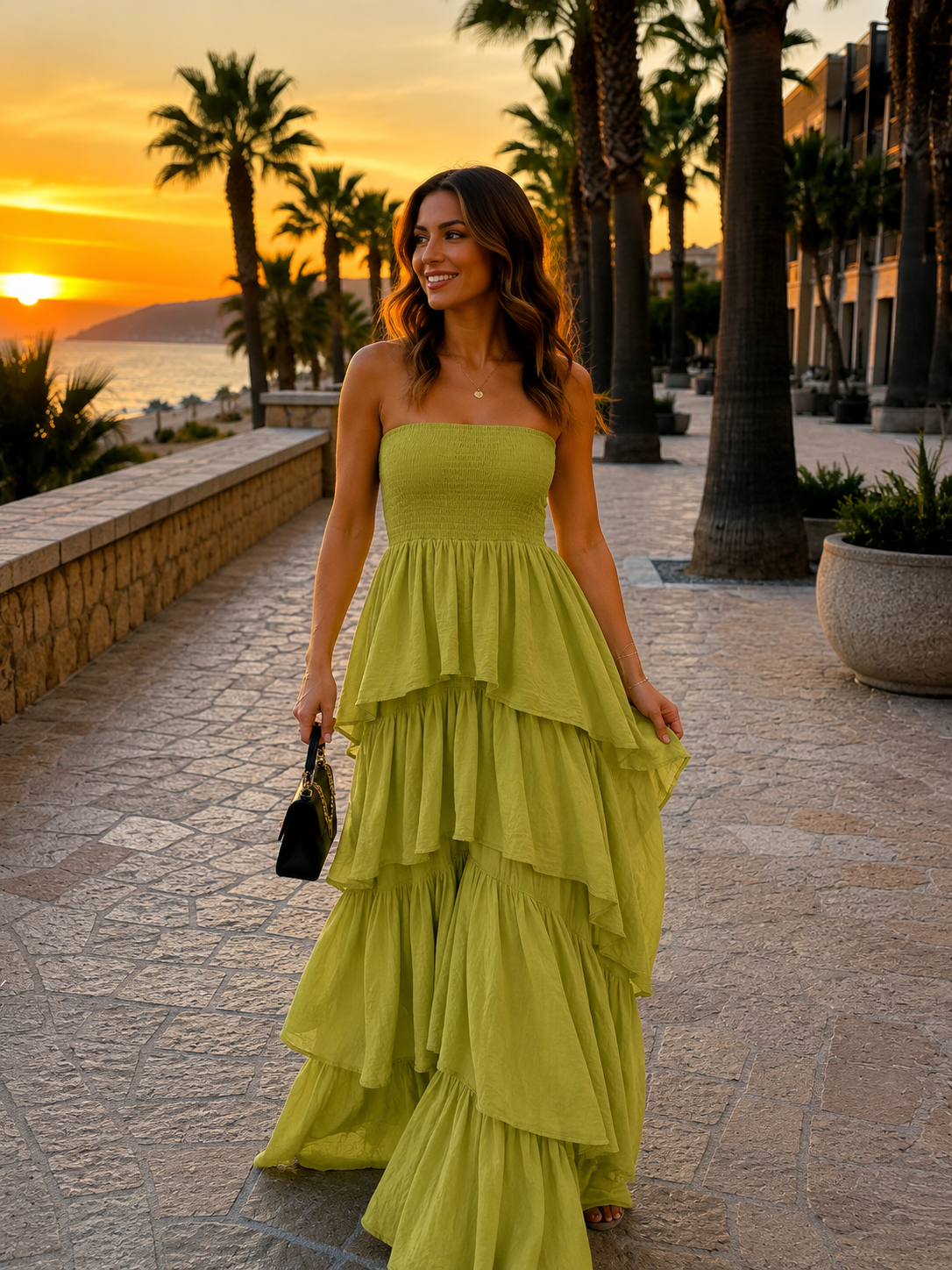 Amélie Maxi Dress - pistachegroen