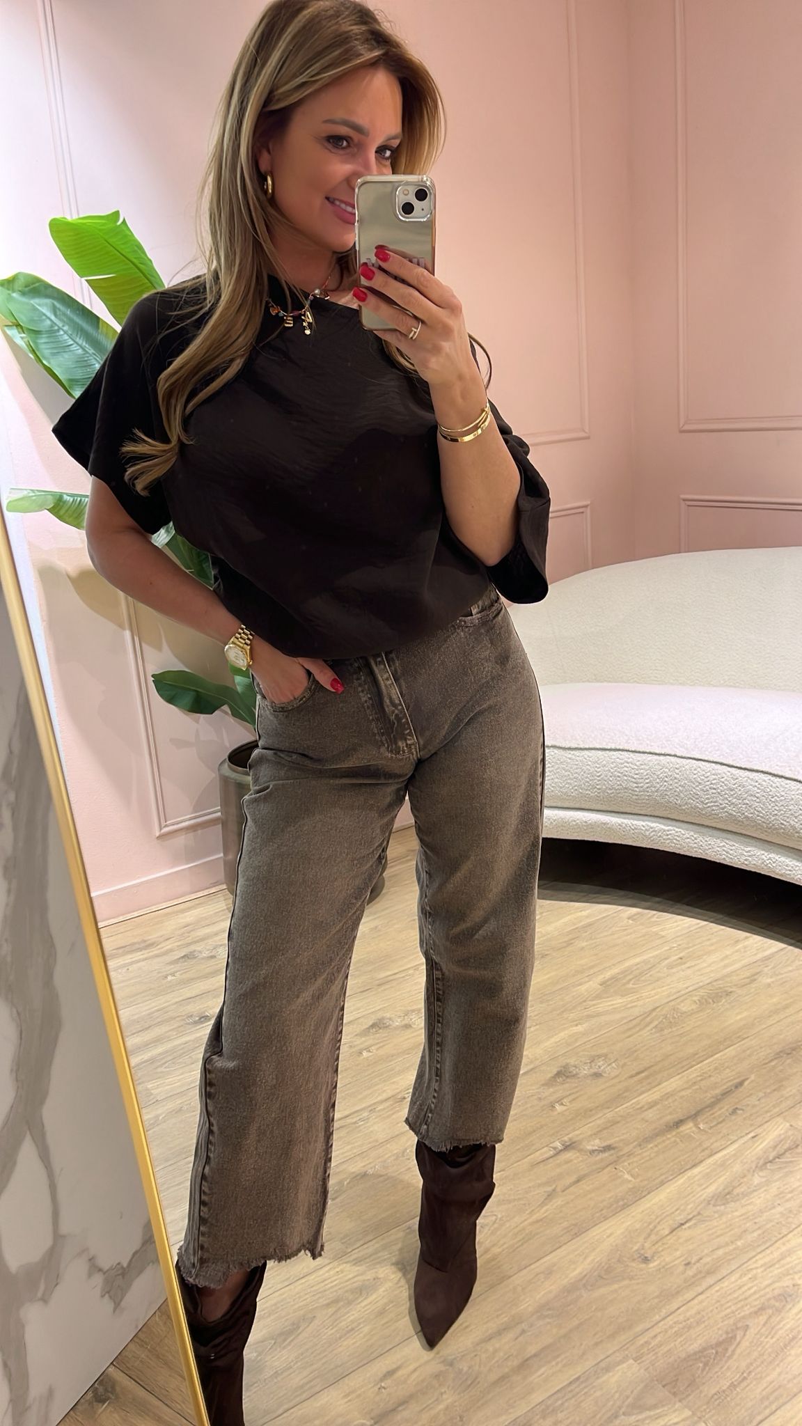 The Ivy Broek - warm bruin denim 🤎