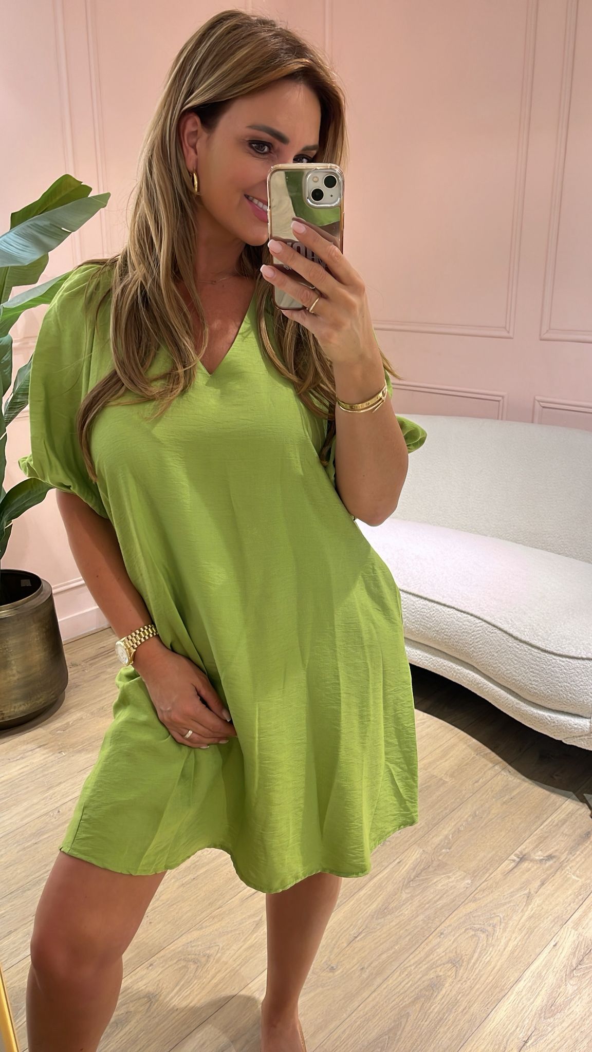 Azzuro Summer Dress - limoengroen ๐