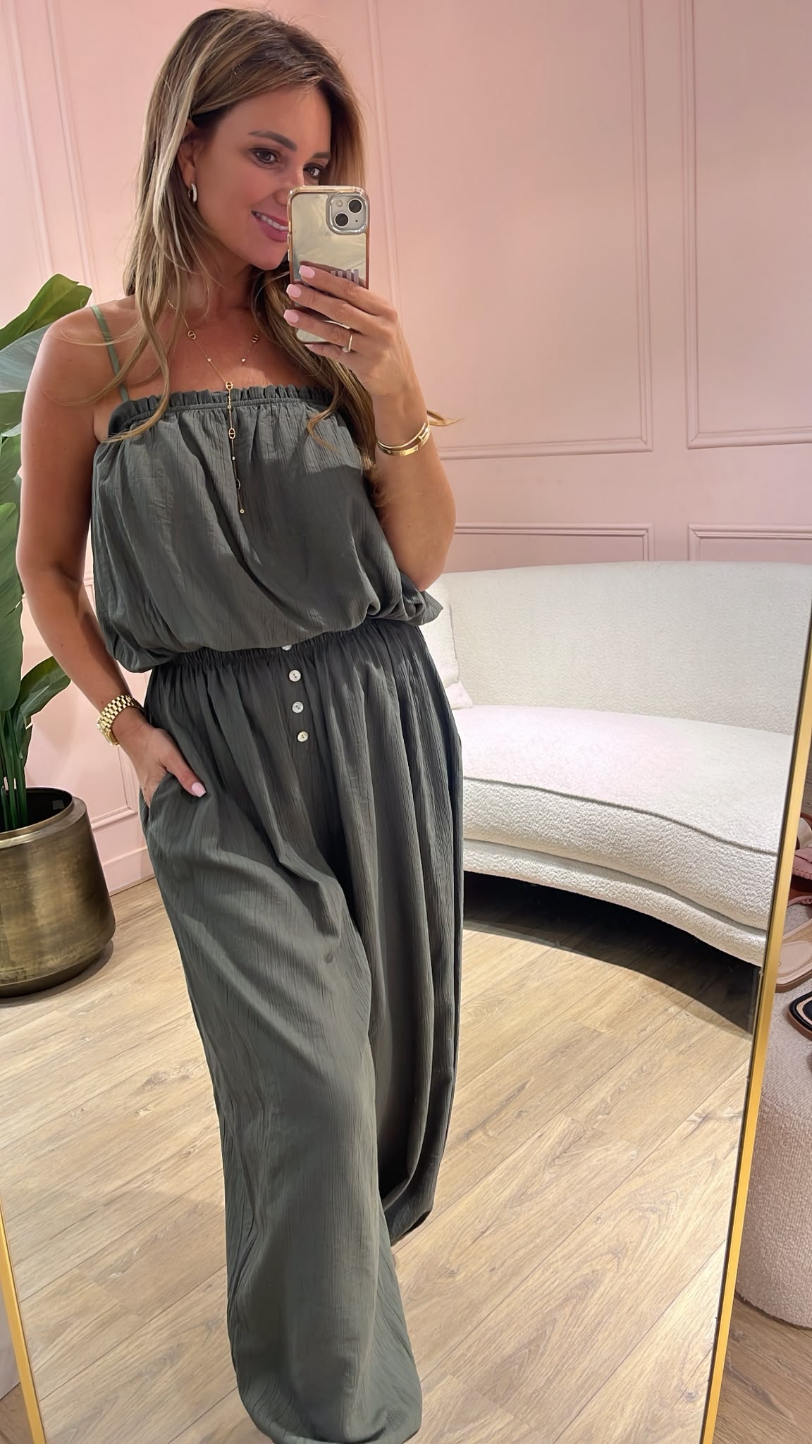Coco Two Piece Set - olijfgroen