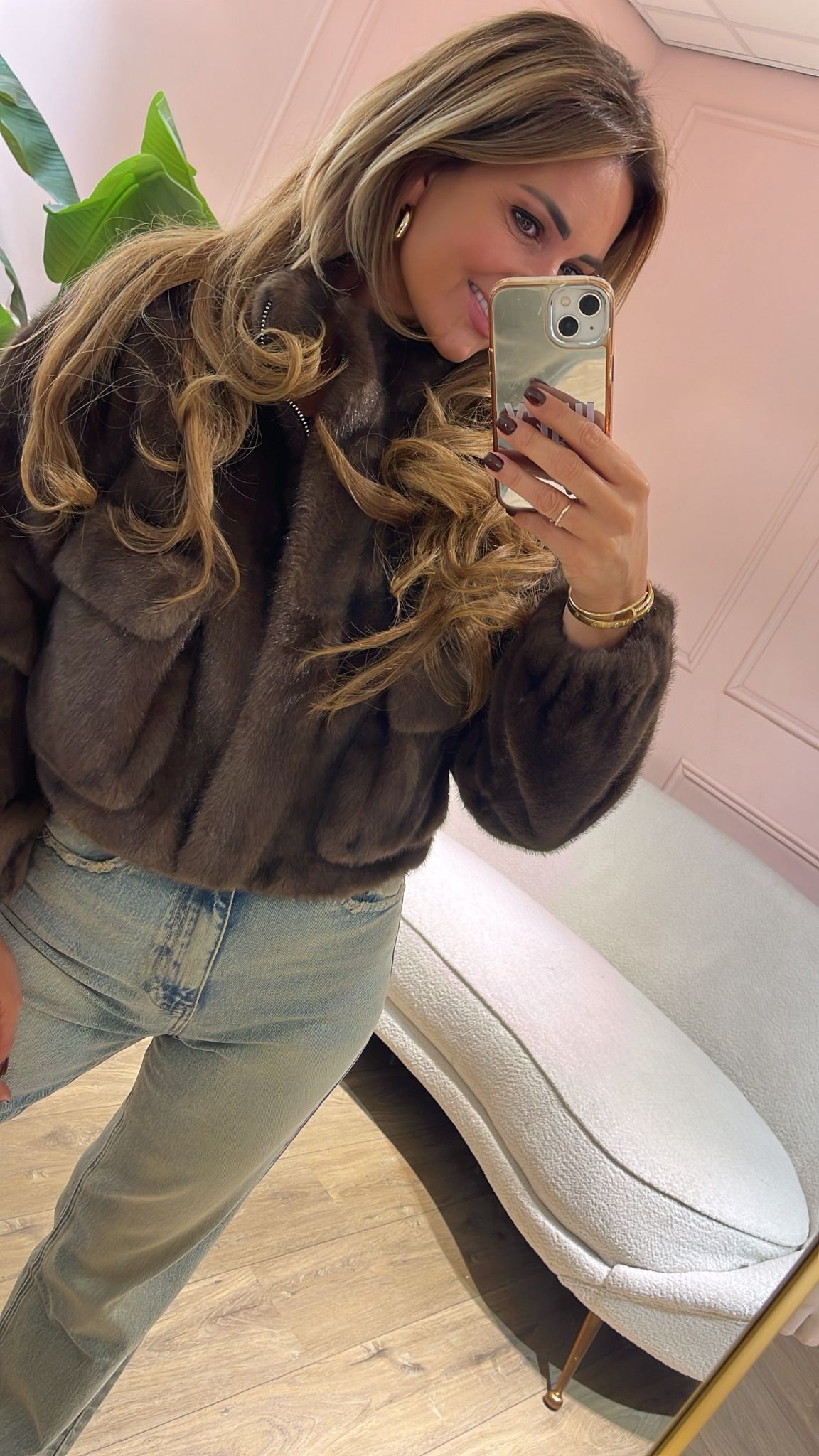 Faux Fur Jacket - bruin 🤎