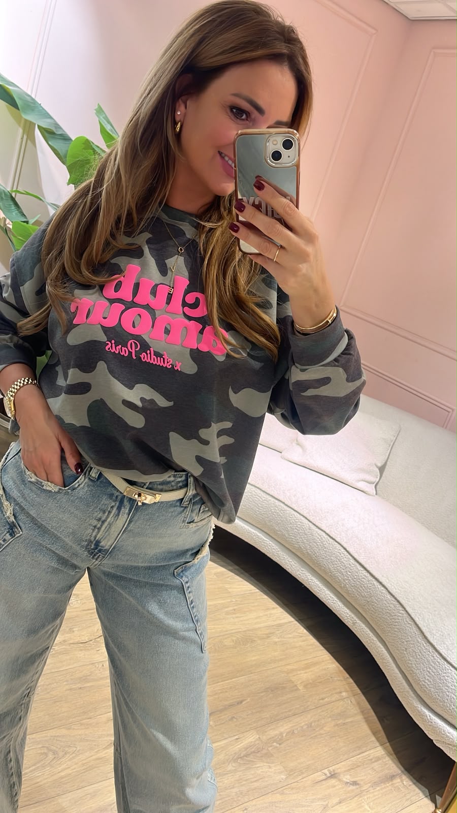 Camo Amour Sweater π - groen/ grijs