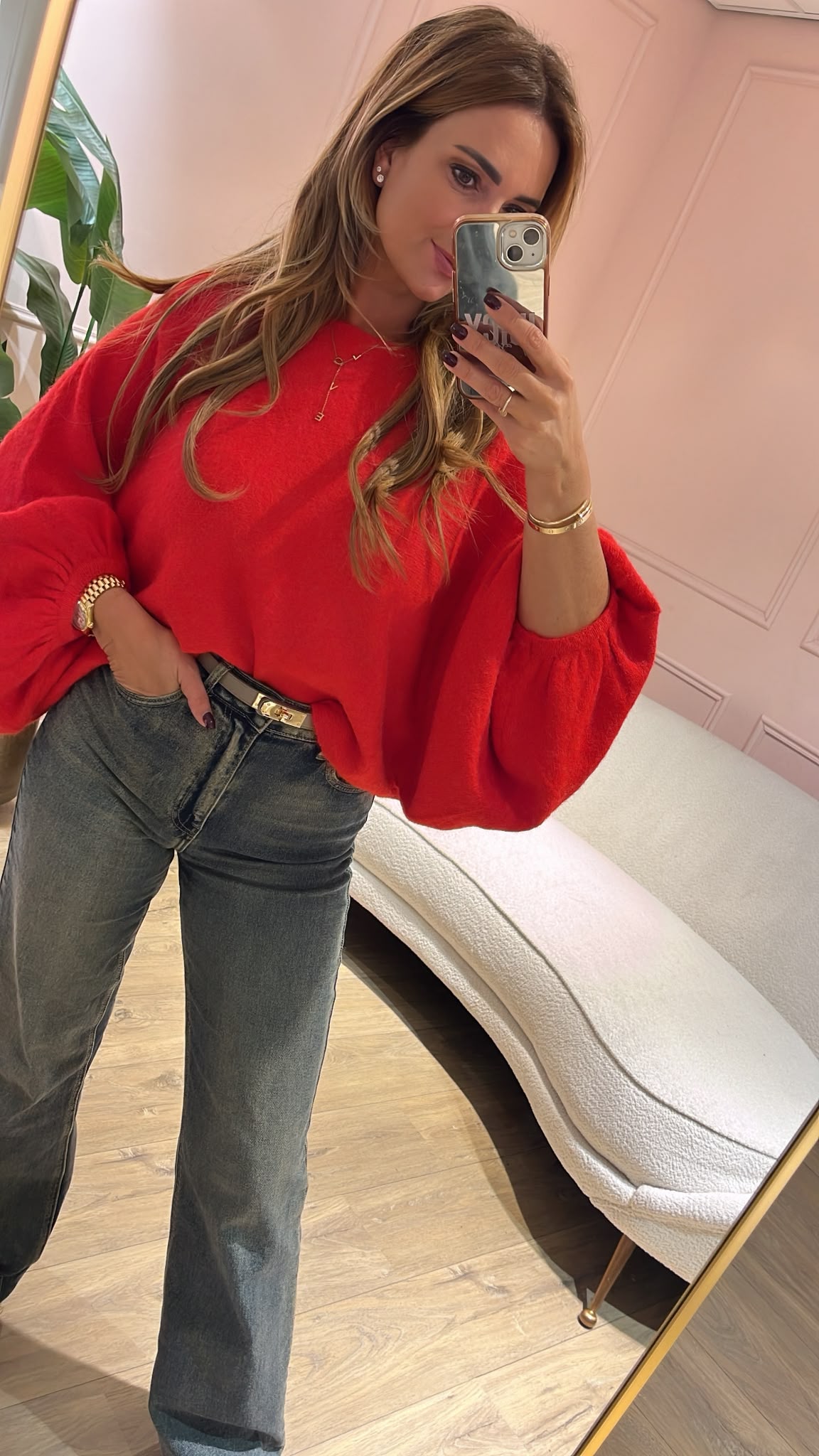 Amélie Soft Balloon Trui - rood