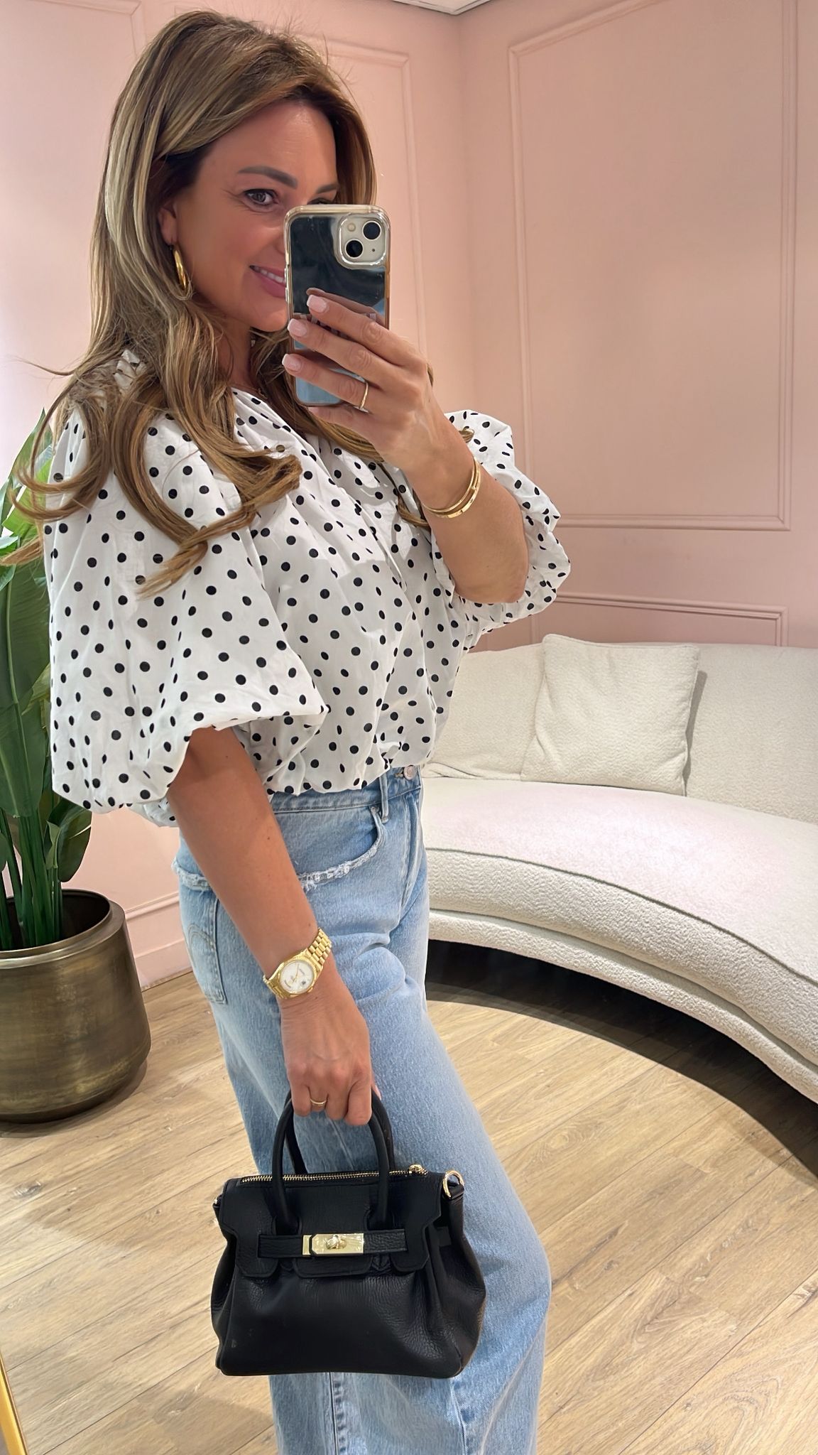 Pretty Dot Blouse - wit