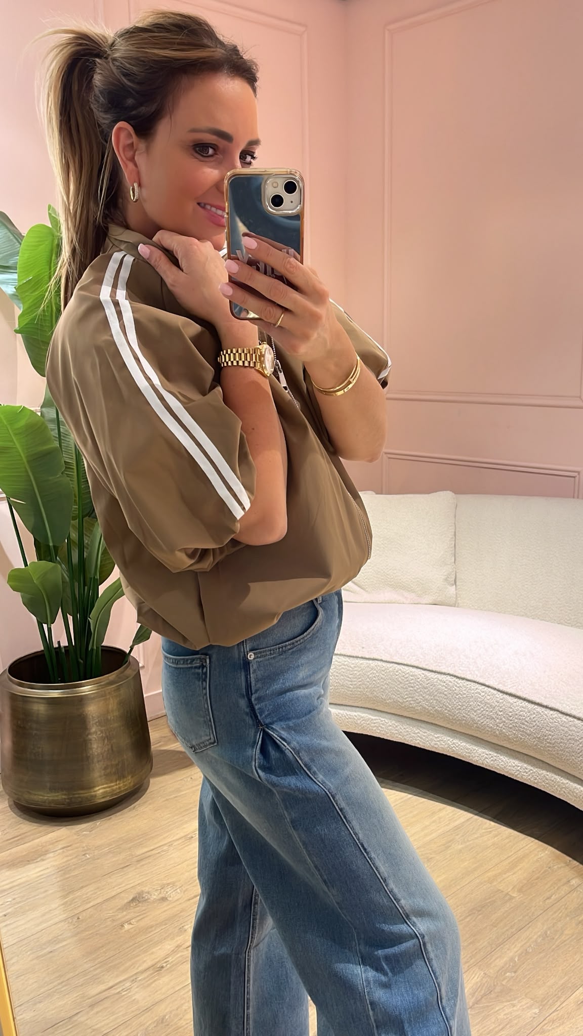 Riley Bomber - taupe