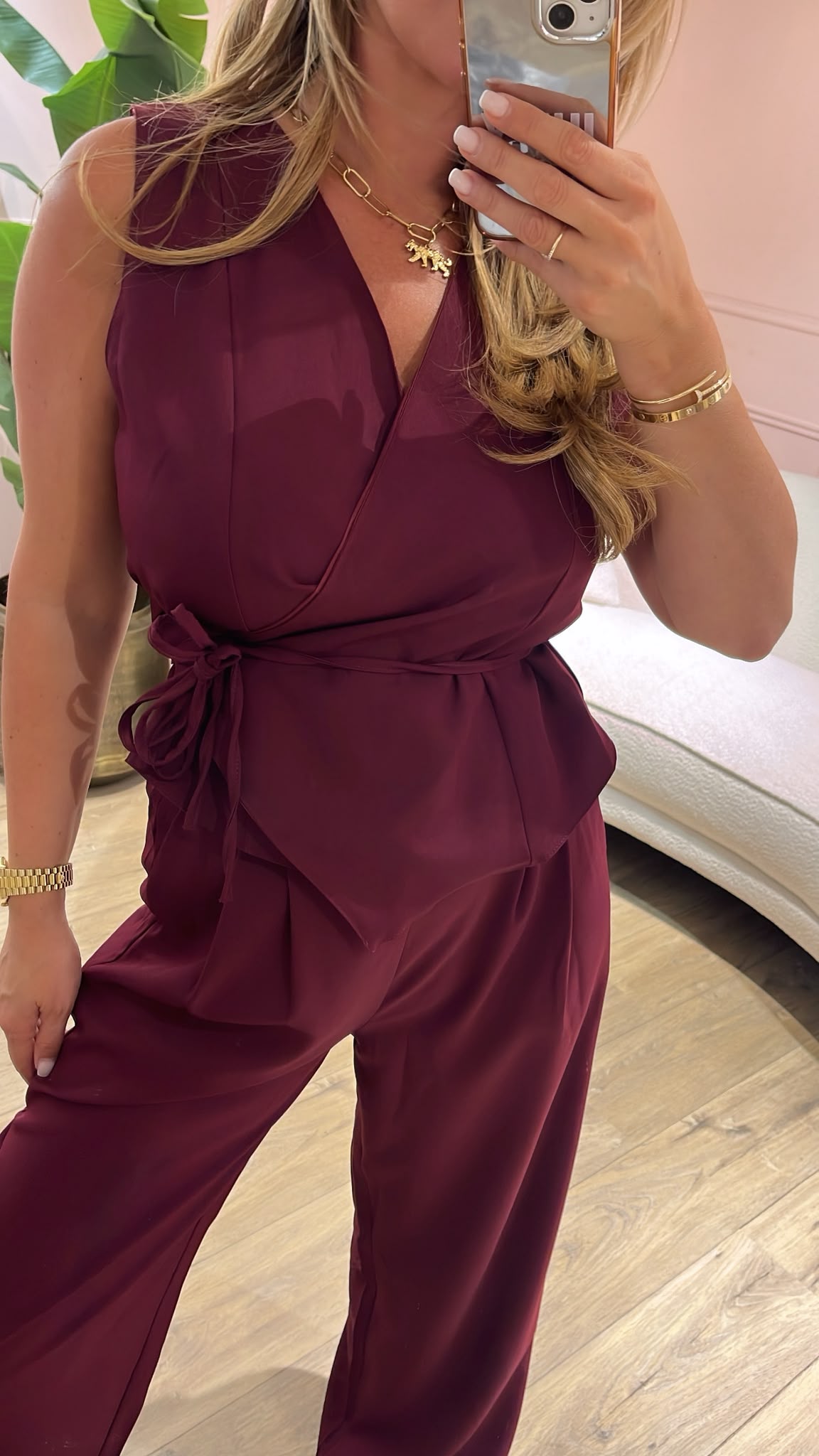 Azzurro Jolie Gilet - bordeaux