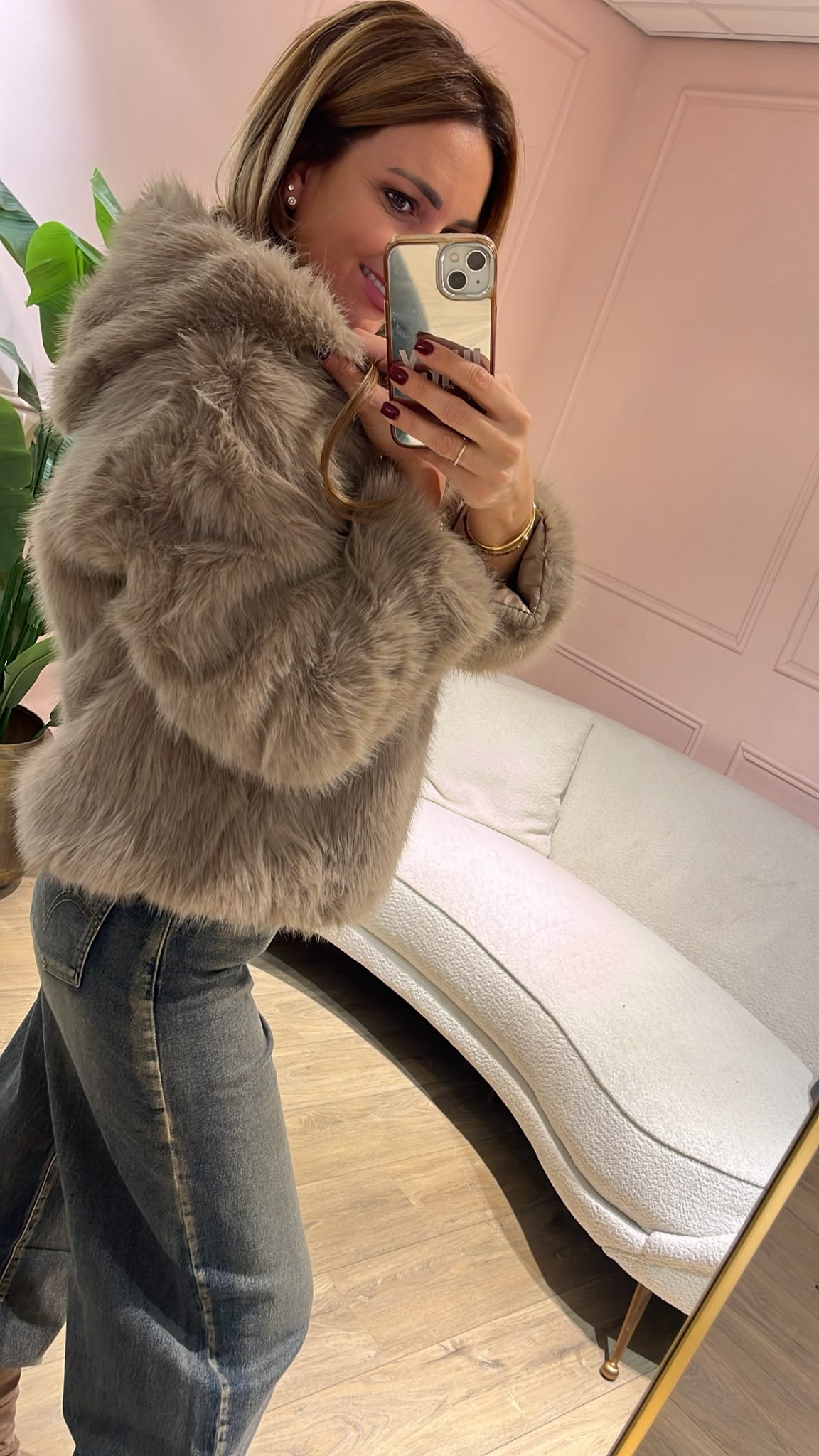 Teddy Luxe Jacket - taupe