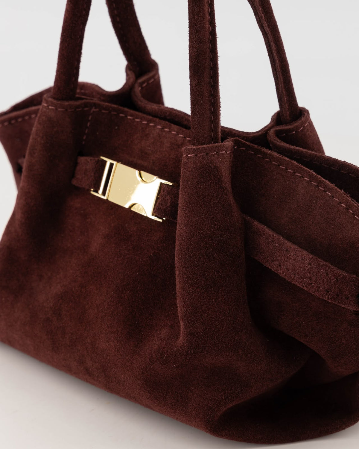 Suède Buckle Bag - bordeaux