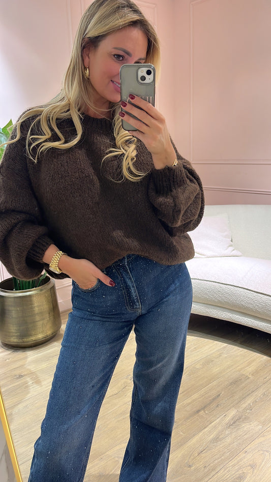 Trui Mila Choco Bruin