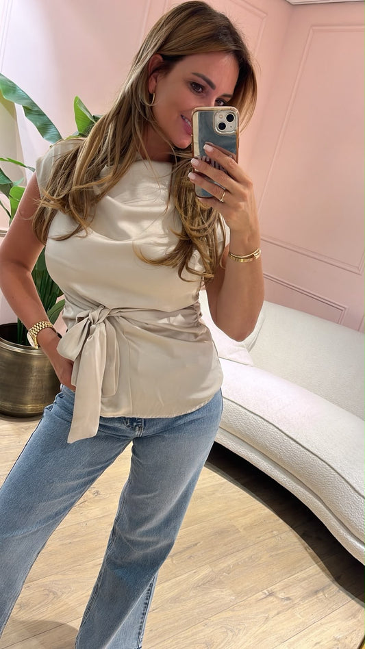 Strik Top - beige