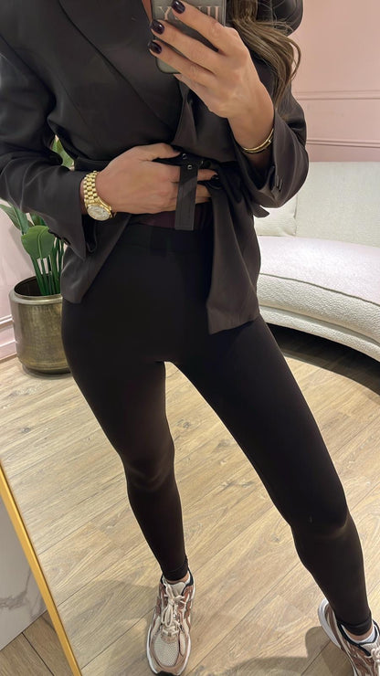 Sculpt Luxe High Waist Legging – Brown