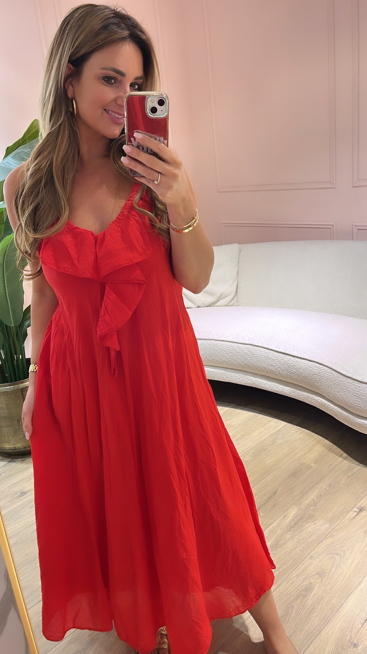 Jurk Florien Rood