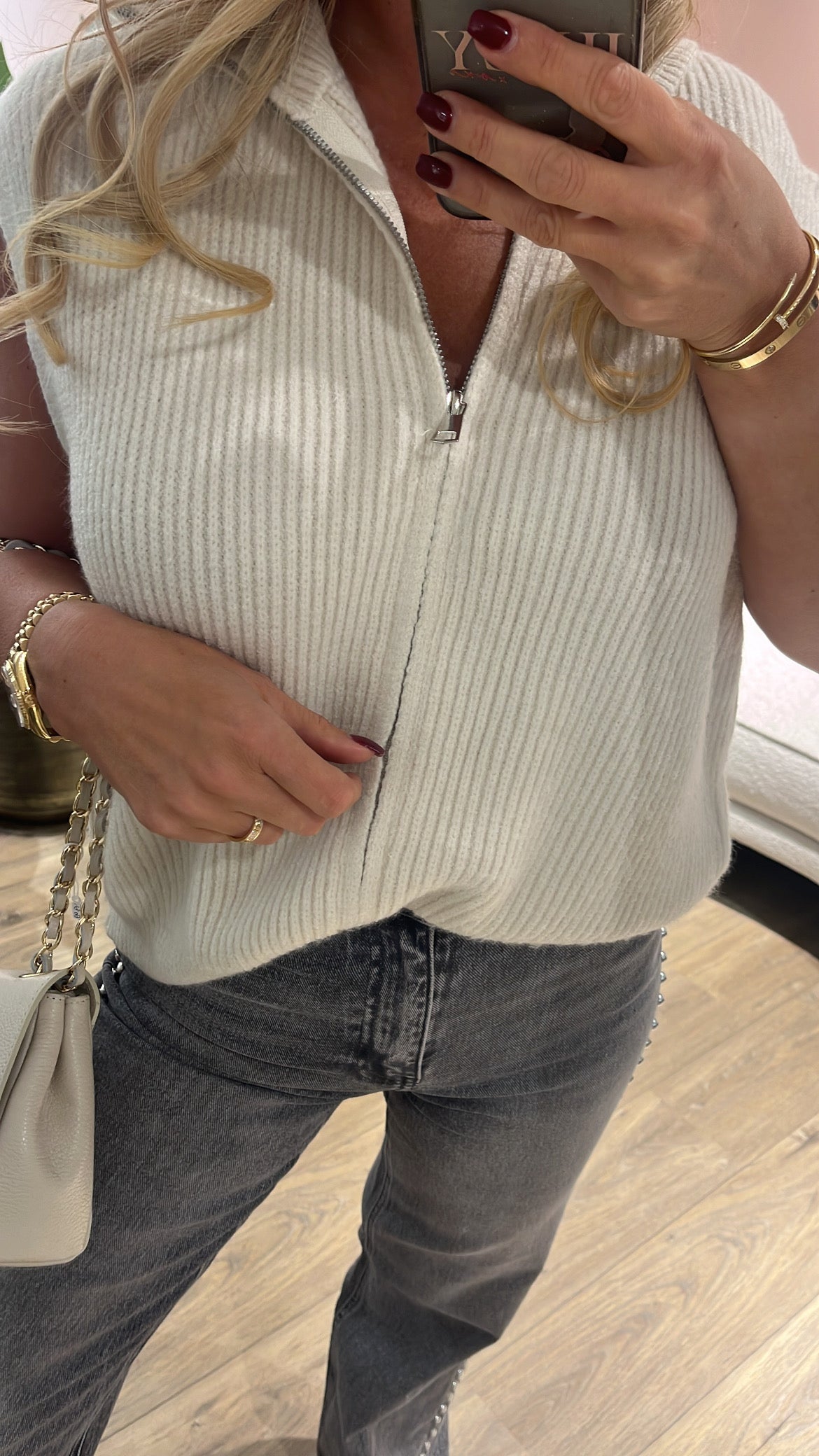 Spencer Zip Creme