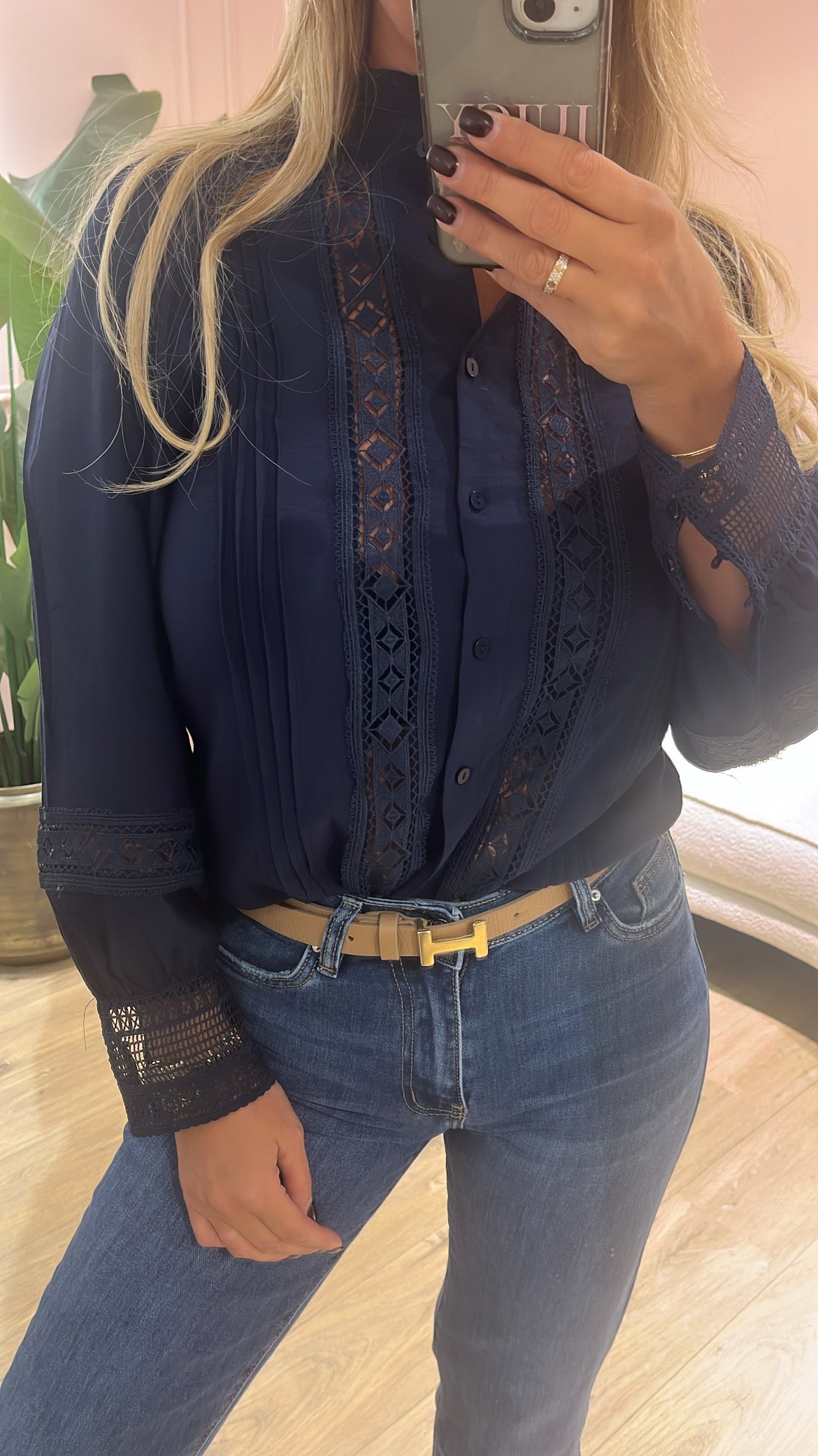 Blouse Anne Donker Blauw