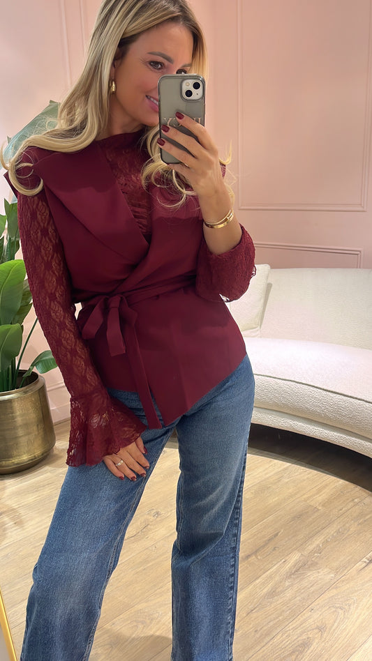 Gilet Lisa Bordeaux