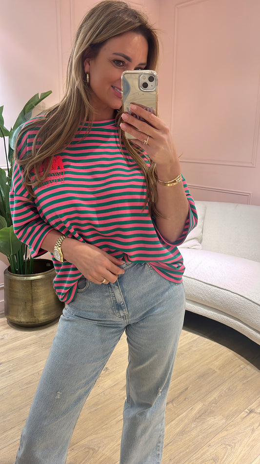 Tshirt New York Gucci Groen