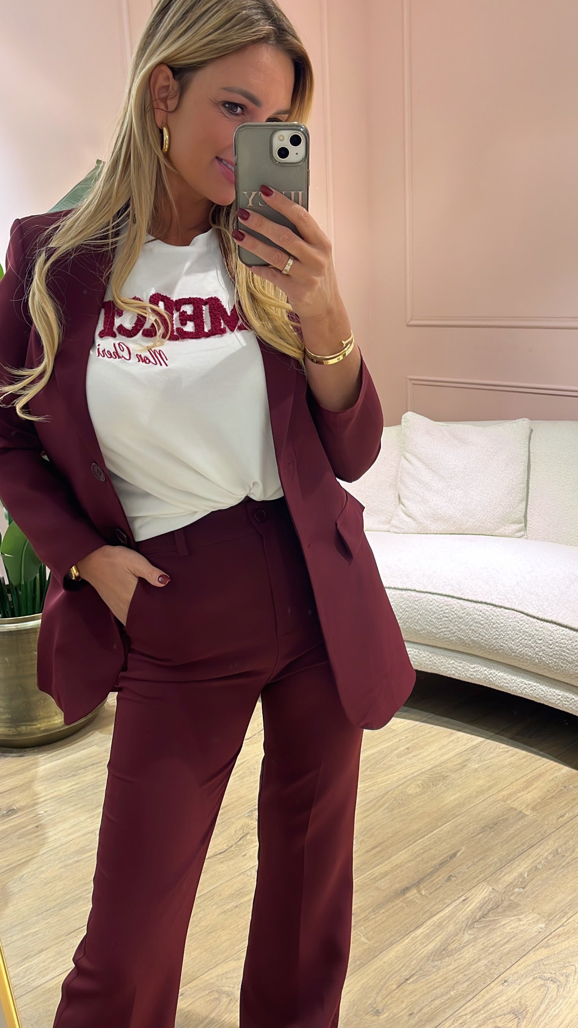 Pantalon Broek Lillian Bordeaux