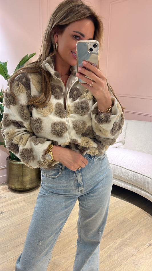 Jas Lieke Creme Taupe