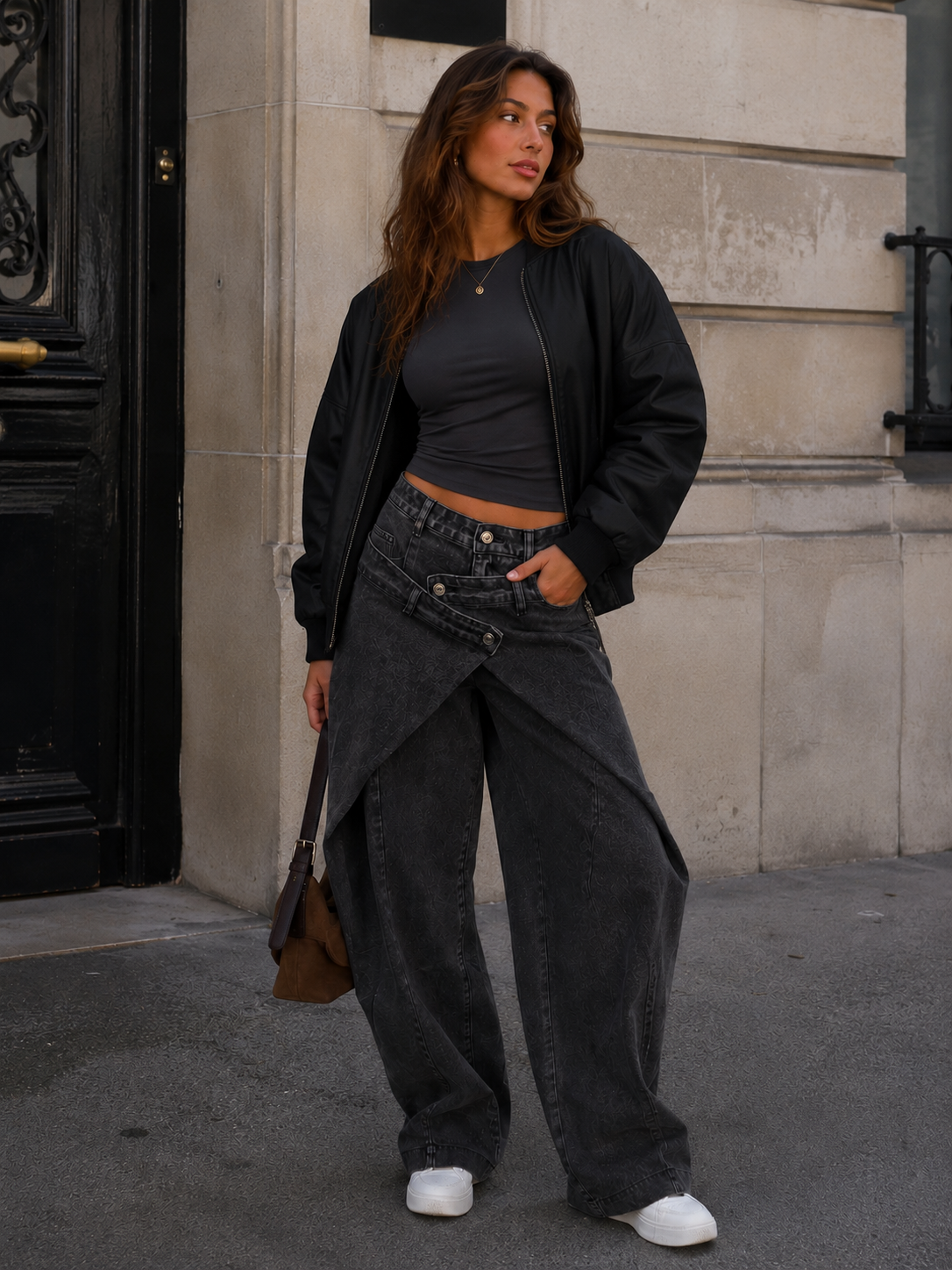 Harper Wrap Jeans - washed black 🖤