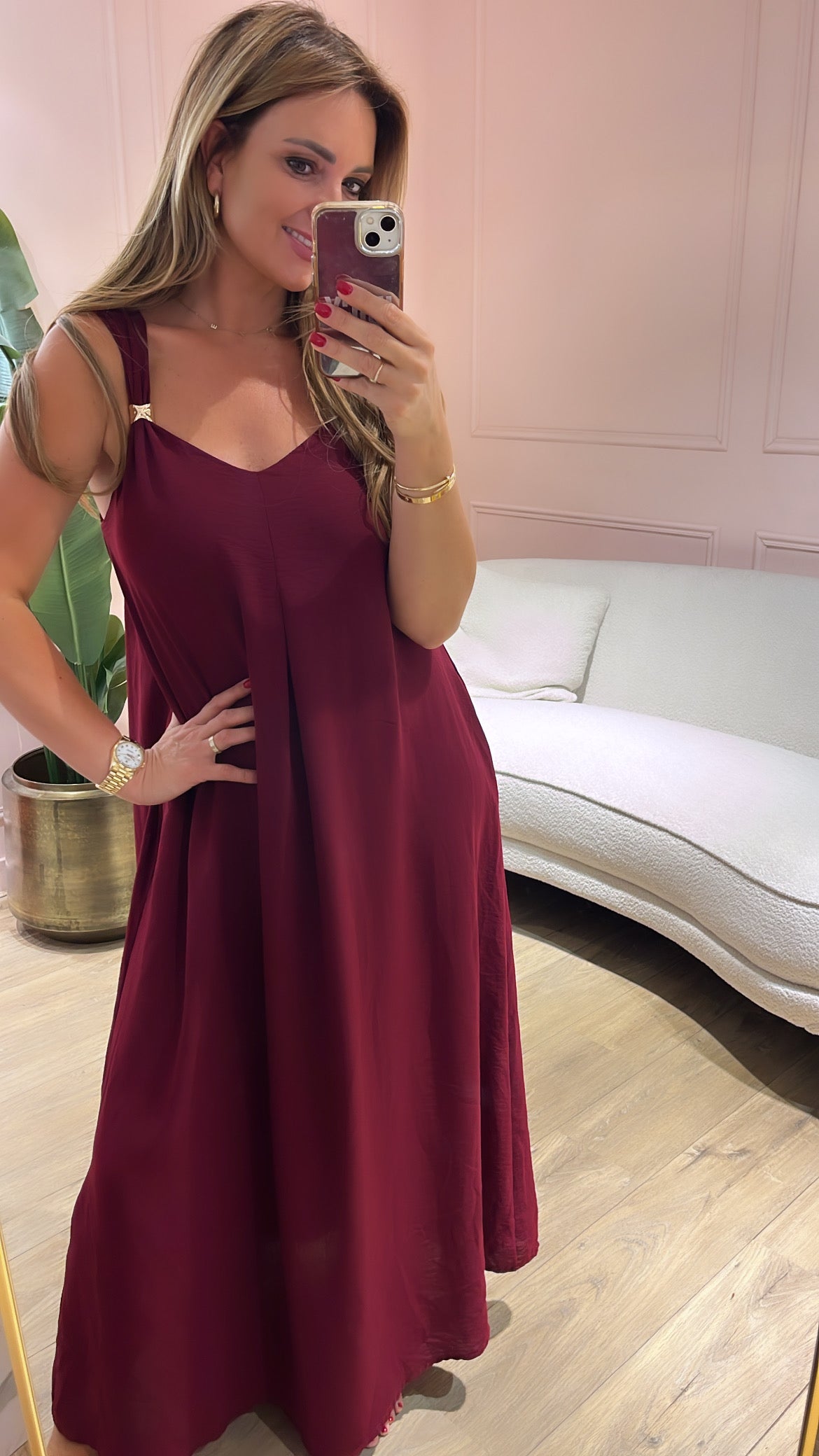 Jurk Azzuro Lisa-Bordeaux