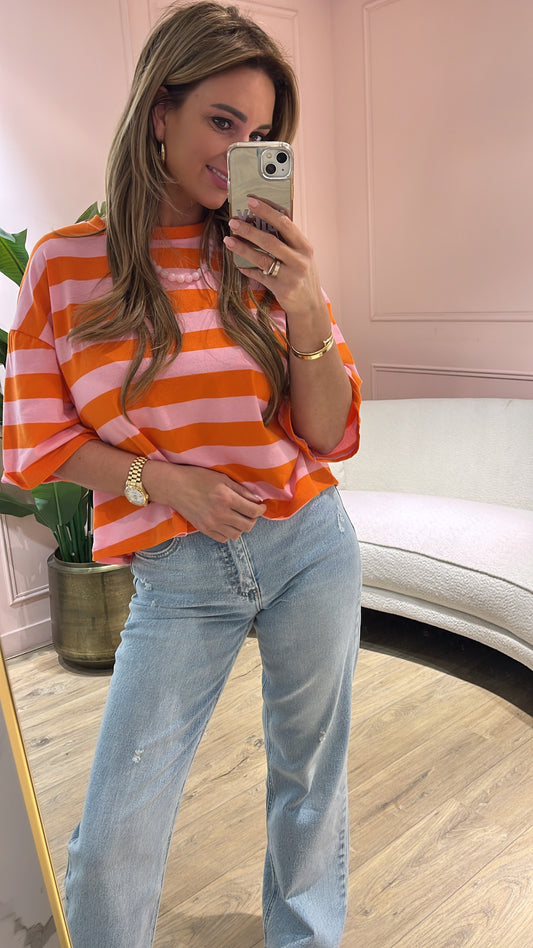 Top Lili Oranje Roze