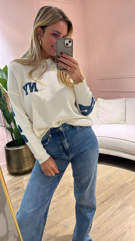 Trui New York Blauw
