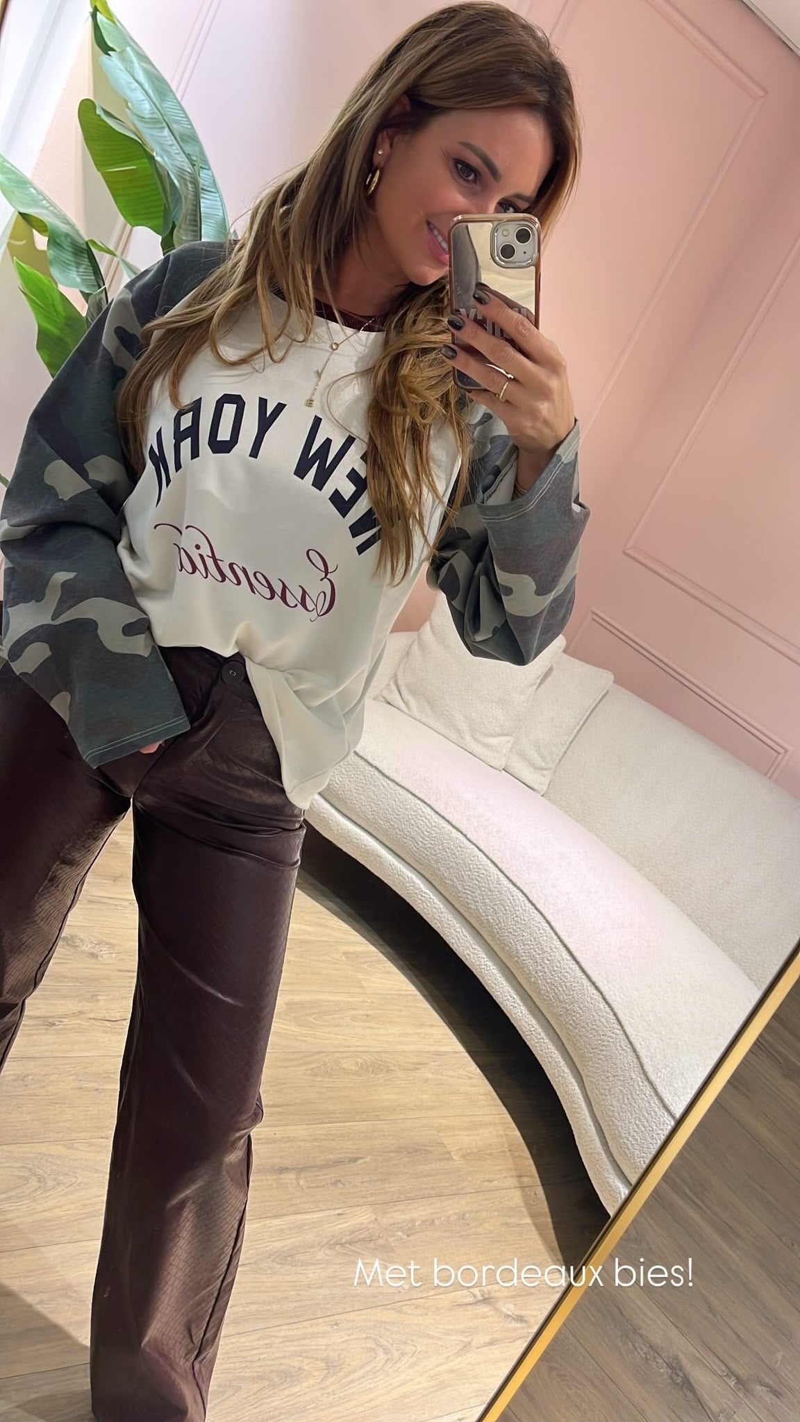 New York Camo Sweater – bordeaux bies