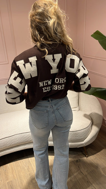 Trui New York Bruin