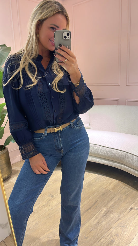 Blouse Anne Donker Blauw
