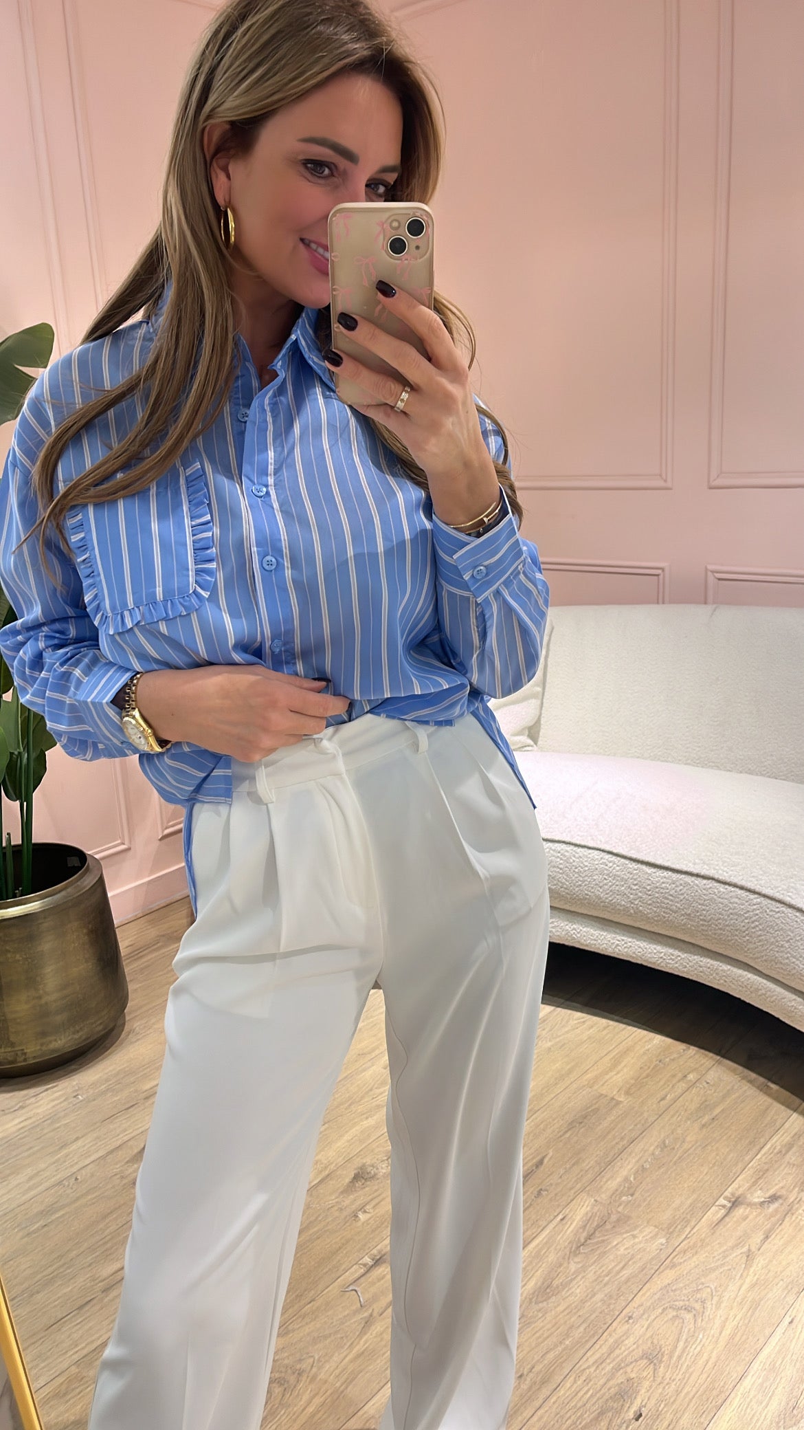 Blouse Azzuro Ninthe Blauw