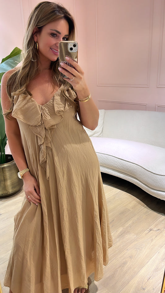 Jurk Florien Camel