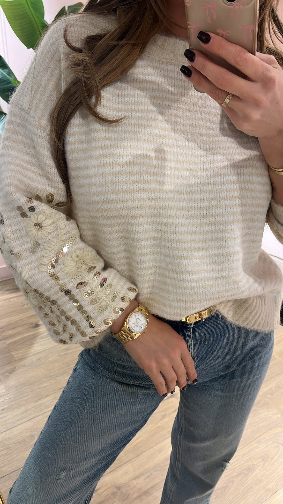 Trui Belle Crem Goud