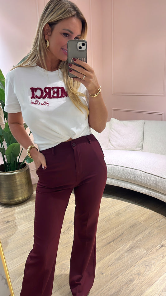 Pantalon Broek Lillian Bordeaux