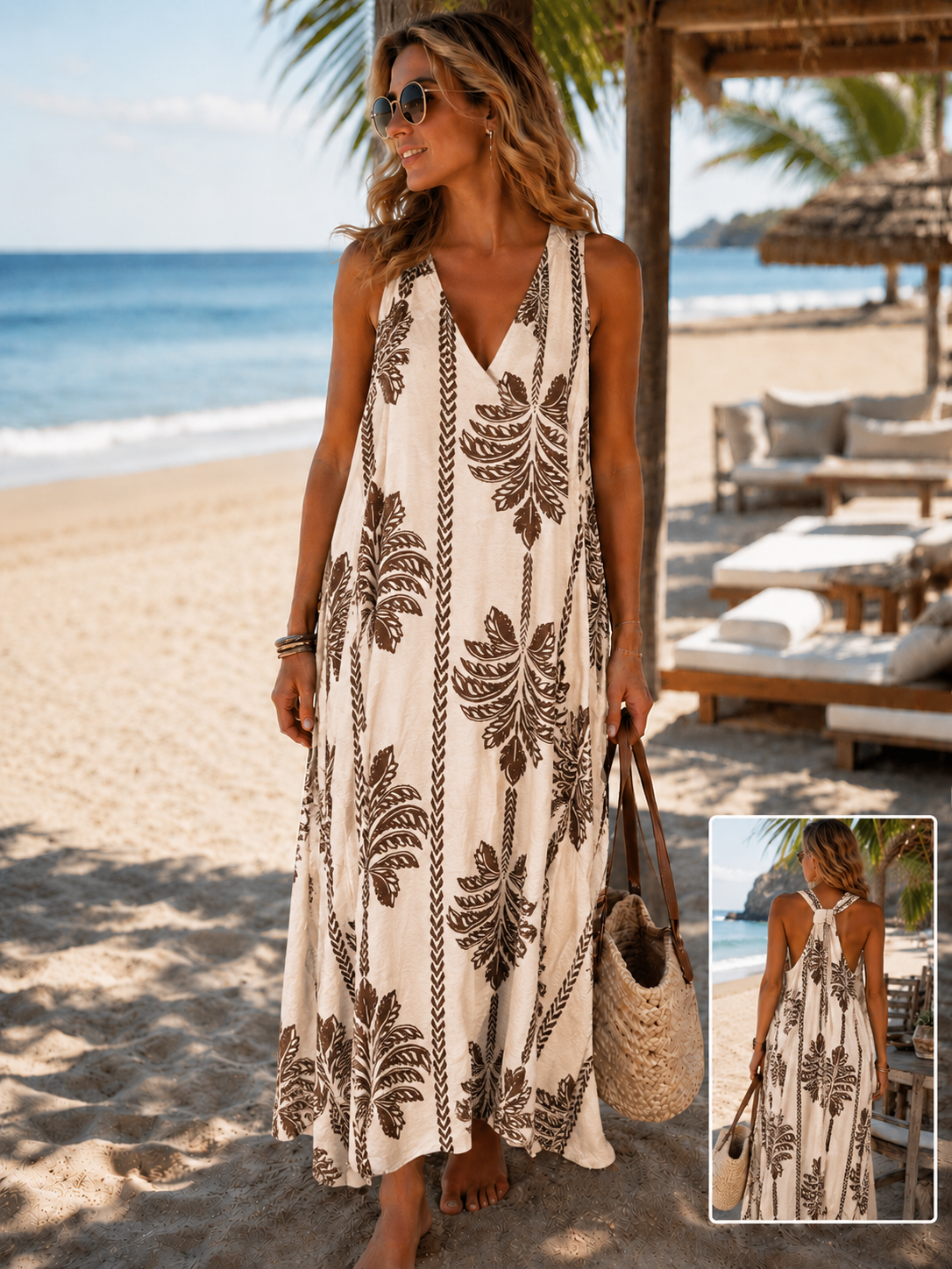 Palma Maxi Jurk - beige