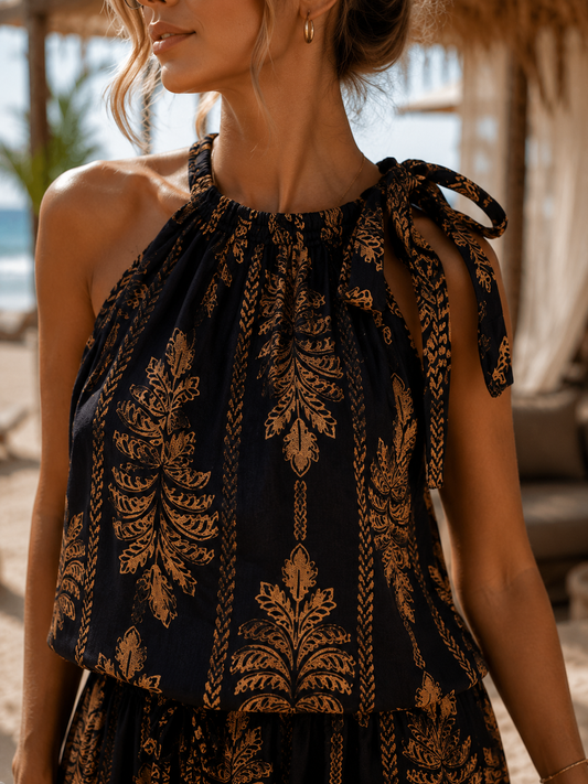 Palma Halter Top - zwart