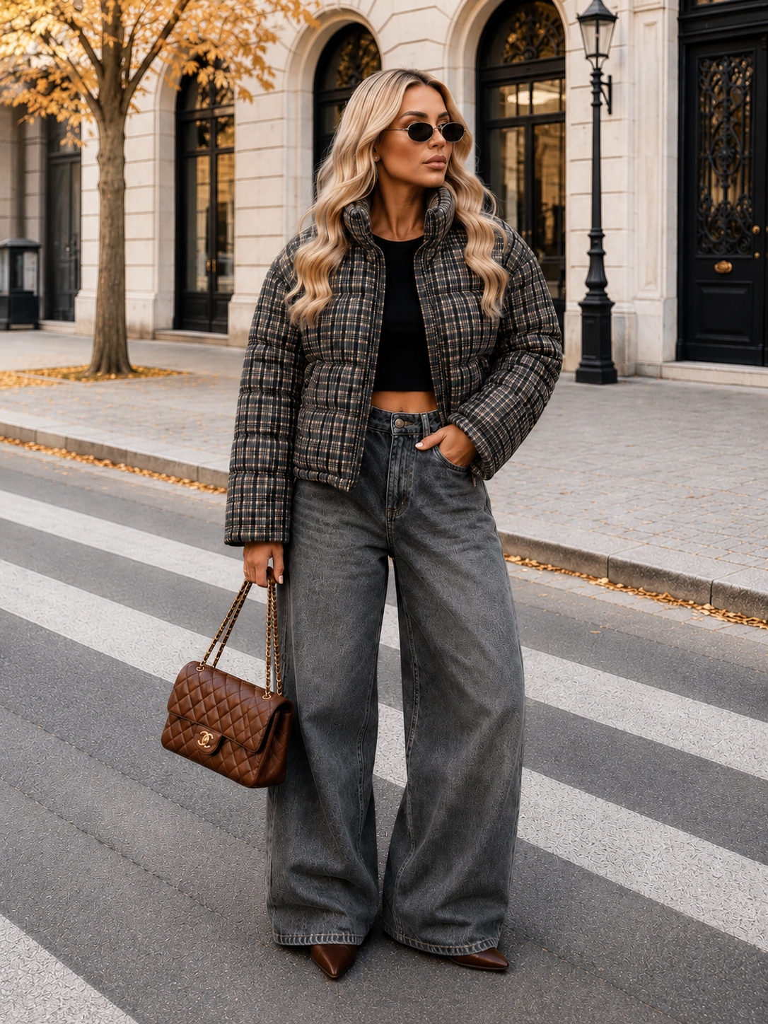 The Check Puffer Jacket 🤎