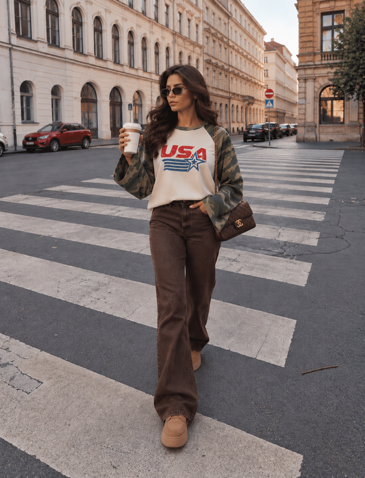 USA Camo Star Sweater ⭐