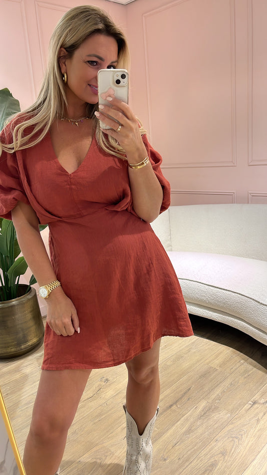 Jurk Denise Roest